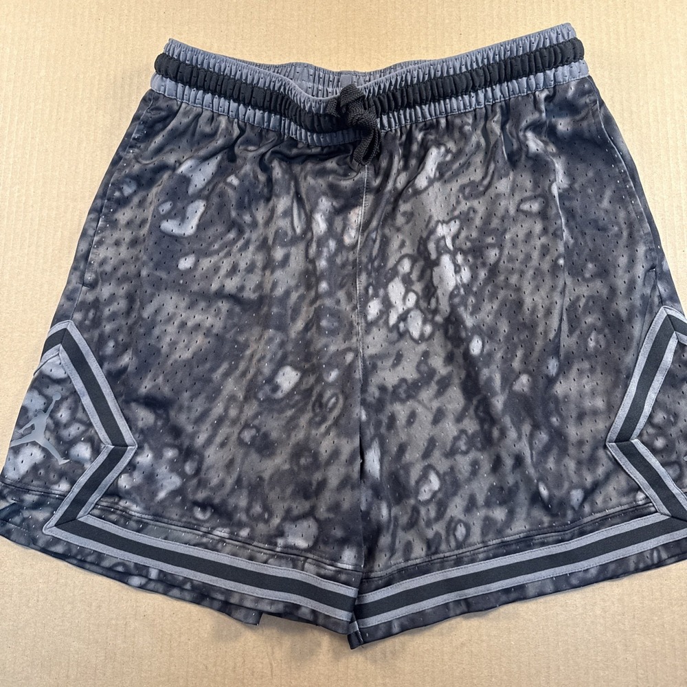 Jordan Dri-FIT Sport Diamond Basketball Shorts Mens 2XL Grey Leopard Print Mesh